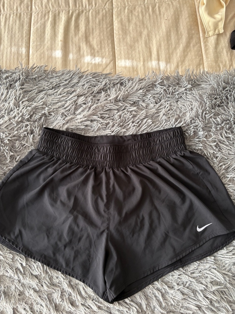 Nike Black Women's Athletic Shorts with Smocked Waist